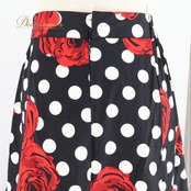 フラメンコ 衣装 ファルダ スカート 花柄 薔薇 水玉 ボランテ フリル 黒 赤 ドット ダンス パーティ 華やか ブラック系 レッド系 おしゃれ 女性用 パーティー用 デザイン