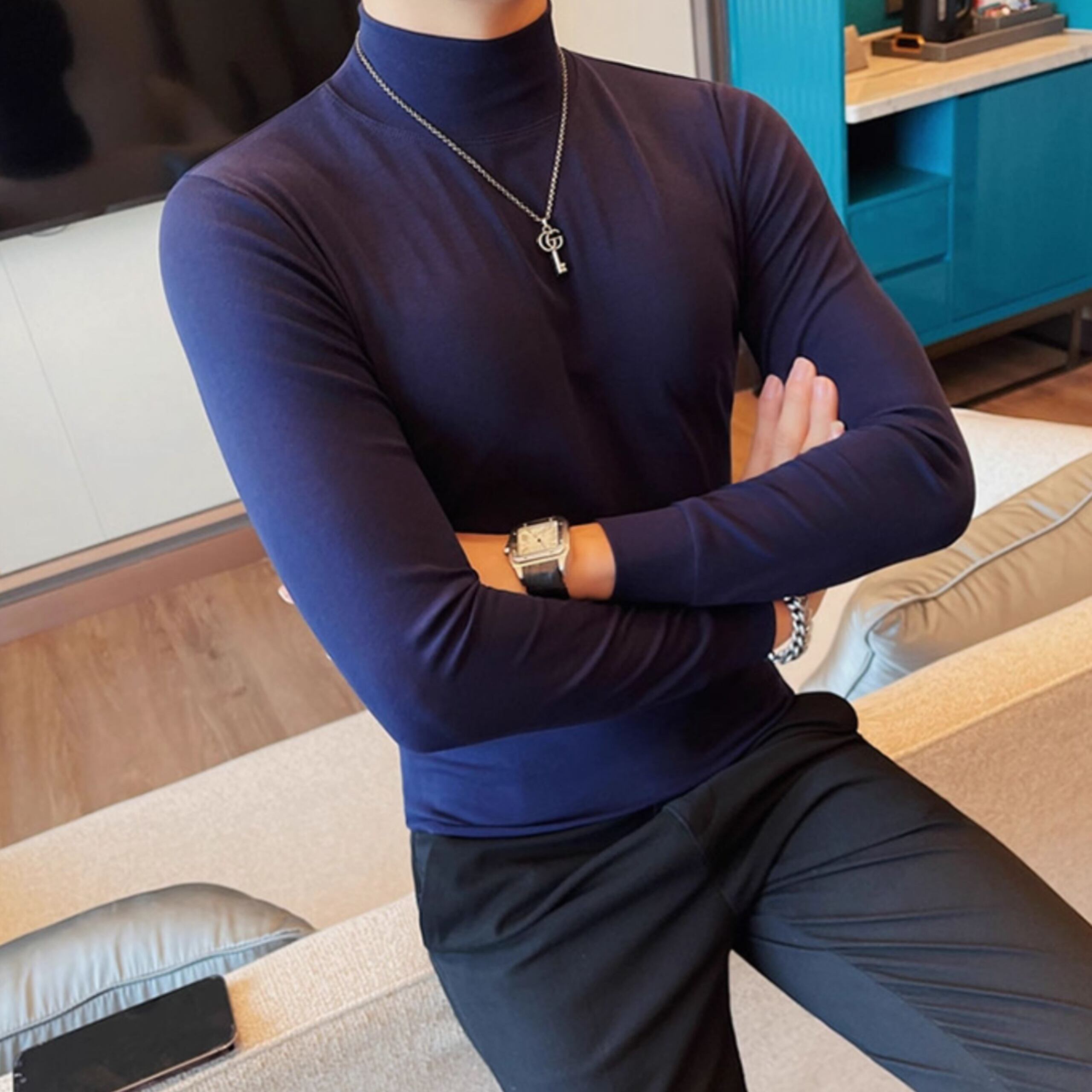 ハイネックタイトフィットロングスリーブ(7color) M0719