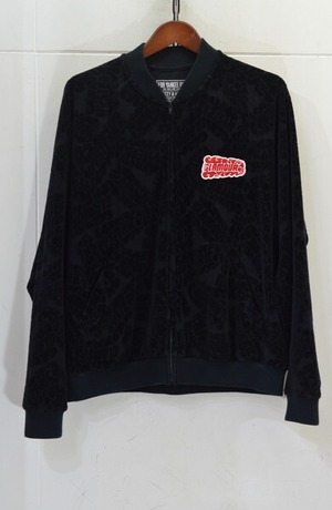 HYSTERIC GLAMOUR FLAME LOGO柄ジャカード ベロアジャケット