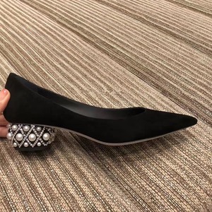 elegant pearl heel pumps　(5color）＜s2931＞