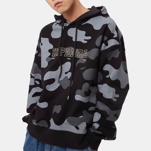 SALE 送料無料【HIPANDA ハイパンダ】男女兼用 カモフラージュ フーディー スウェット / UNISEX CAMO PRINT HOODIE SWEAT SHIRT / BLACK