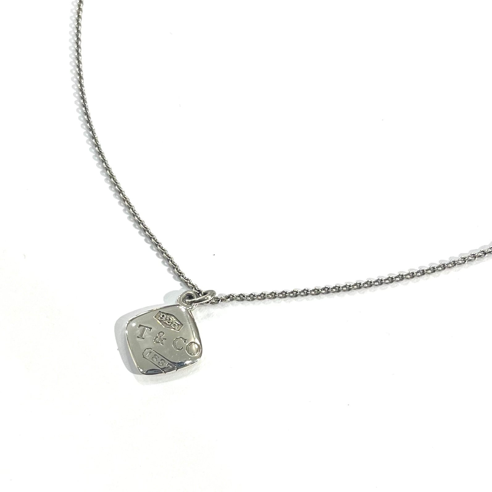 TIFFANY&CO.】2505 T&COティファニータグスクエアプレート ネックレス