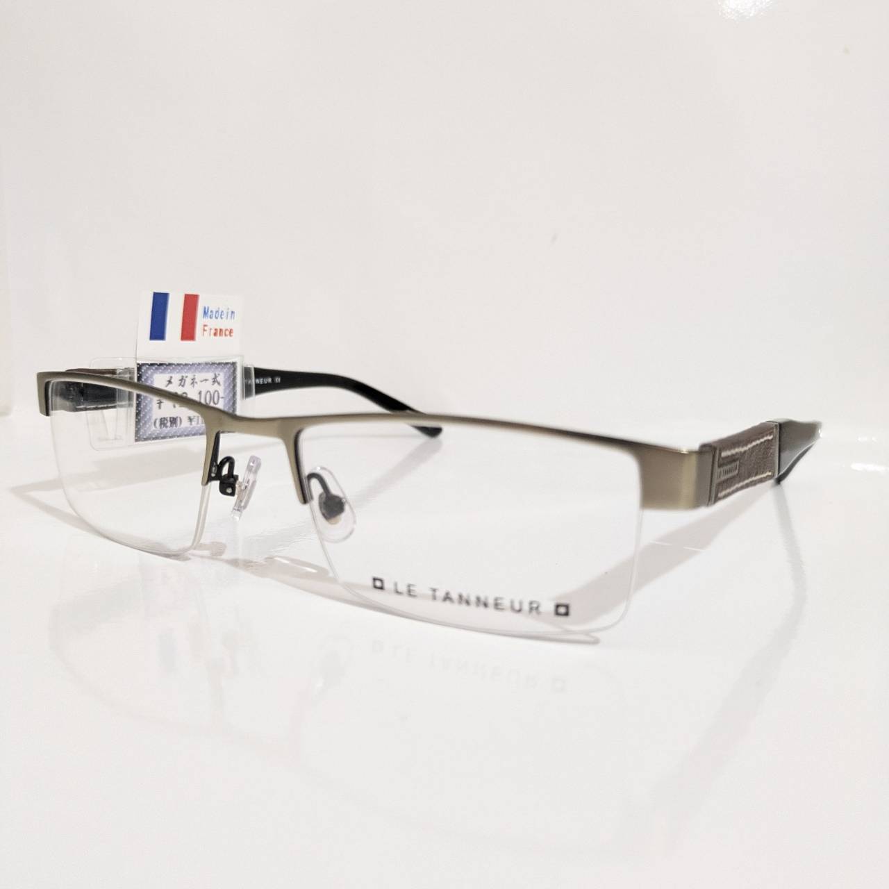 【LE TANNEUR】スクエアナイロールフレーム マットシルバー