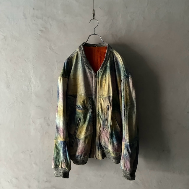 90’s Watercolor Leather Jacket