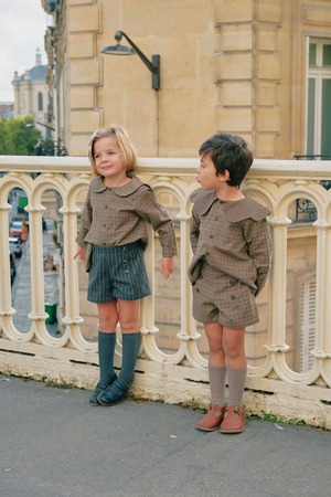 【予約/送料無料】Shirt OPERA- brown tiles / Maison Marelle