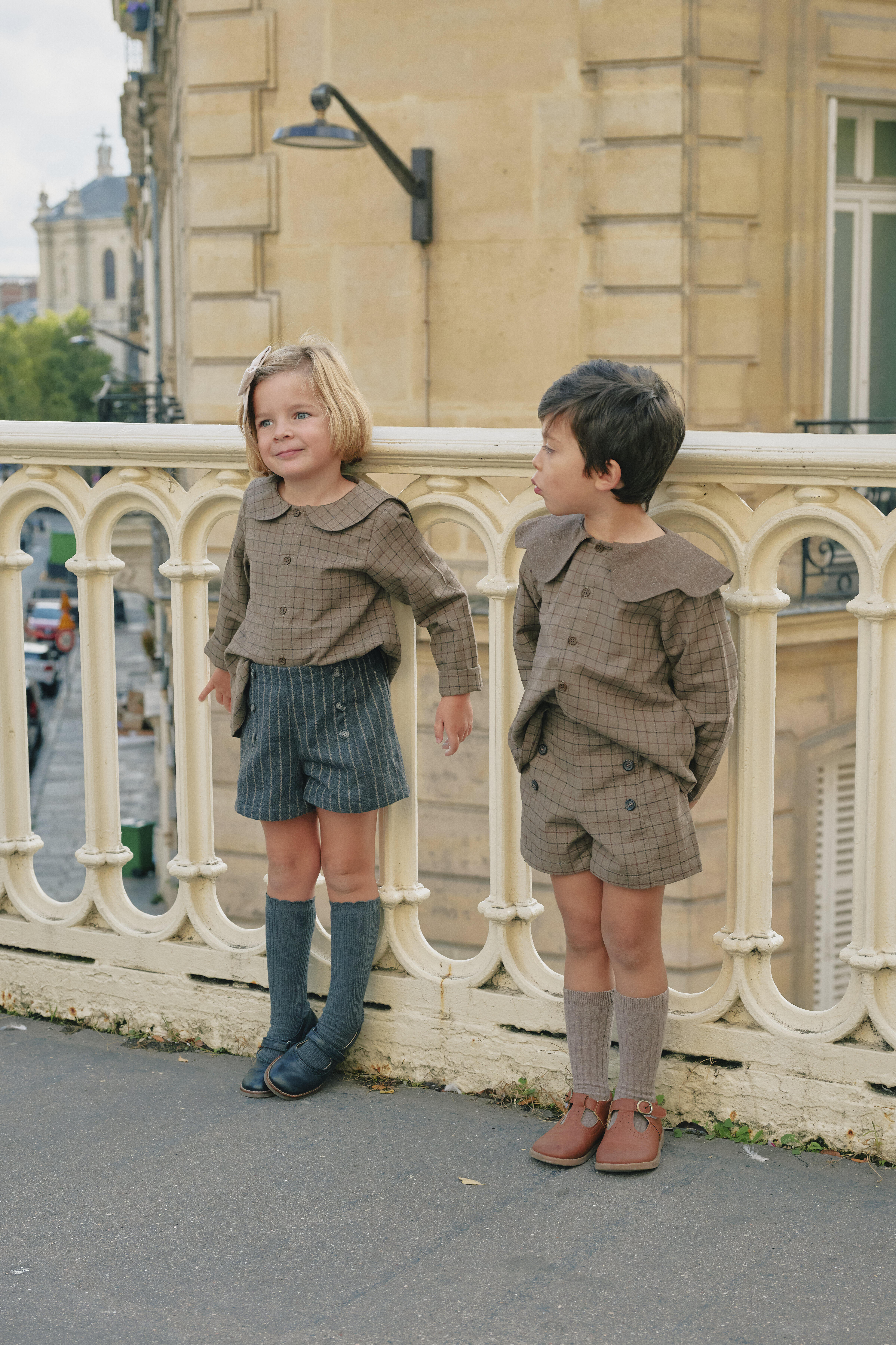 【予約/送料無料】Shirt OPERA- brown tiles / Maison Marelle