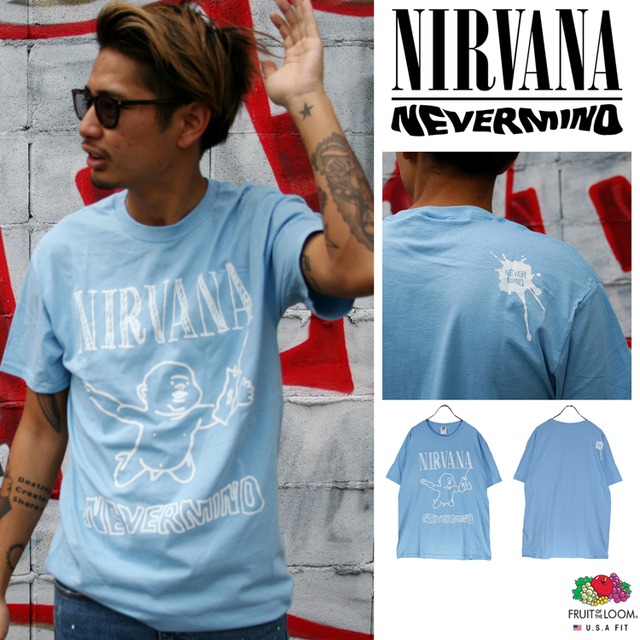 NIRVANA 「ニルヴァーナ」「NEVER MIND」 バンドTシャツ ロックTシャツ 「FLUIT OF THE LOOM」フルーツオブザルーム USA規格　nirvana-ssteefol-nevermind　o1702