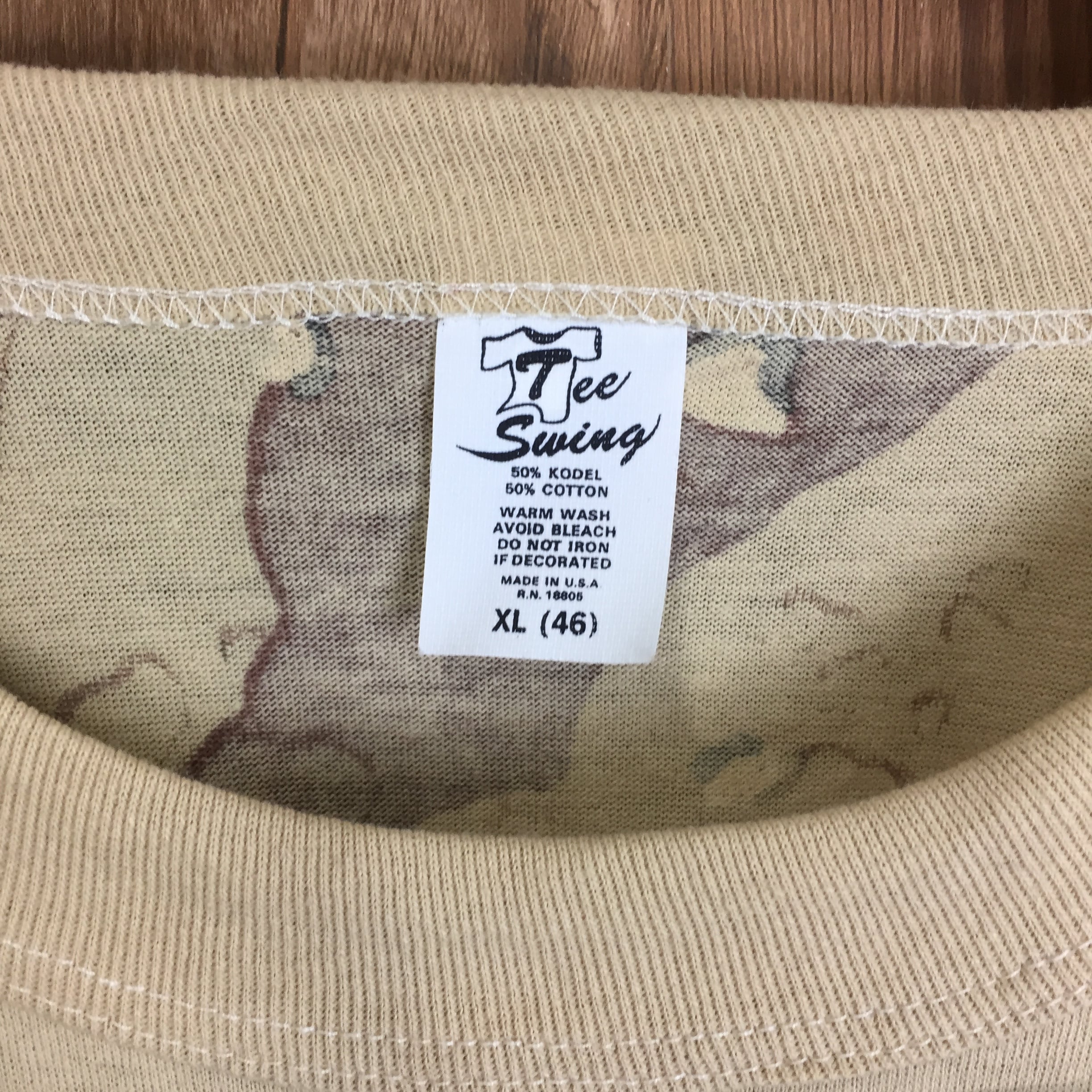 ☆DEAD STOCK 80s USA製 TeeSwing U.S.ARMY 米軍 チョコチップ