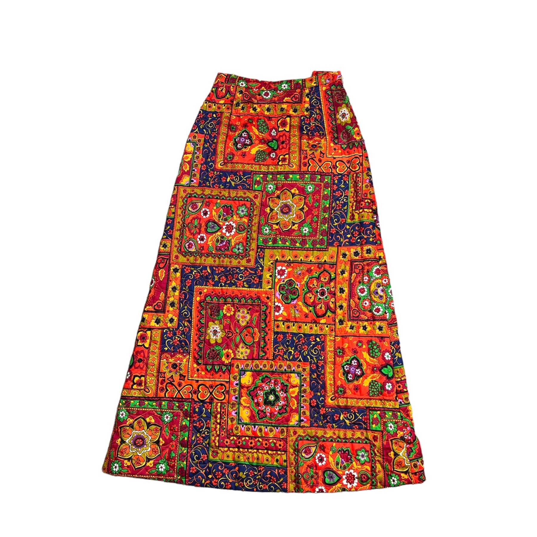 70年代 size :S程度 Specially Hand Made ロング スカート Aライン 