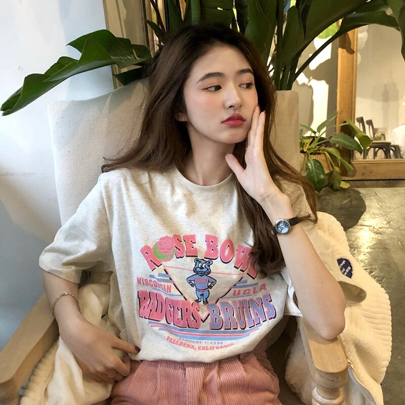 Tシャツ サマーレッドルーズホワイト 夏物 試着室26018169280