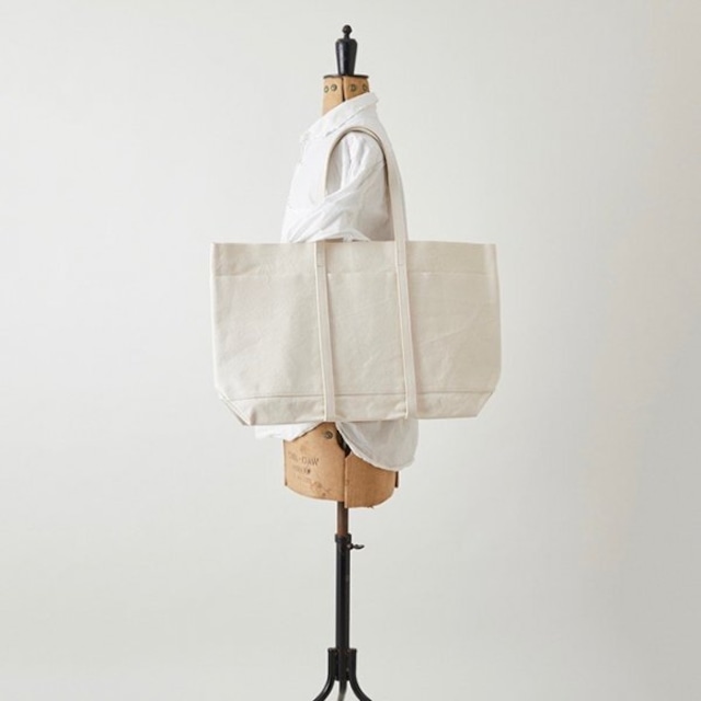 AMIACALVA(アミアカルヴァ) / washed canvas 6pockets tote(L) -WHITE-