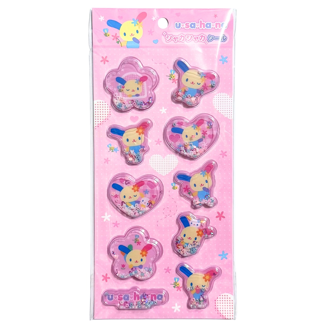 サンリオ　ウサハナ　シャカシャカシール/ピンク　 - 1