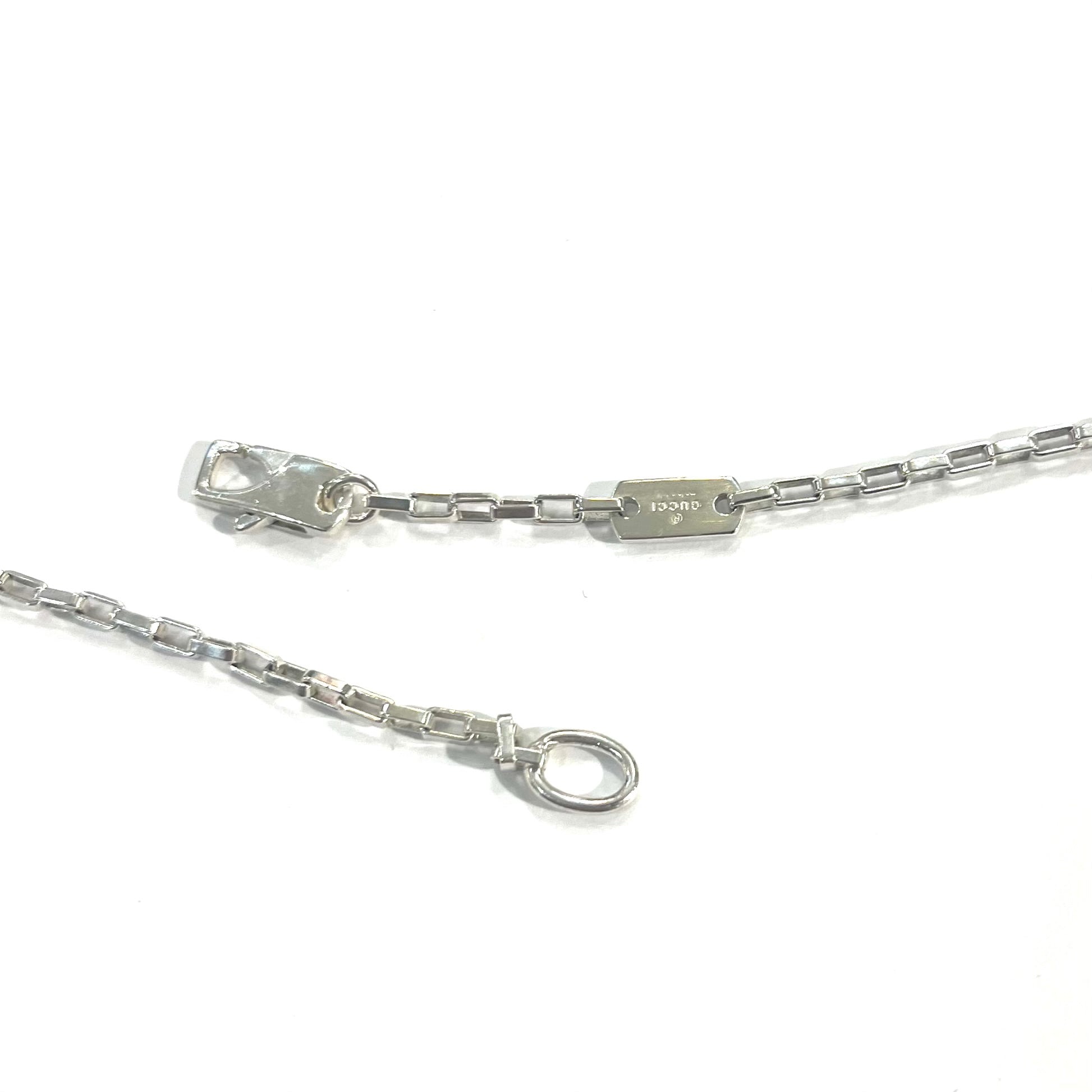 訳あり GUCCI チェーンネックレス シルバー925 Tiffany GUCCI 】2587シルバー925 スクエアチェーンネックレス ユニセックス