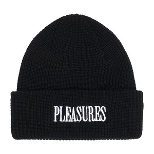 【PLEASURES/プレジャーズ】BALANCE LOGO BEANIE ニット帽 / BLACK