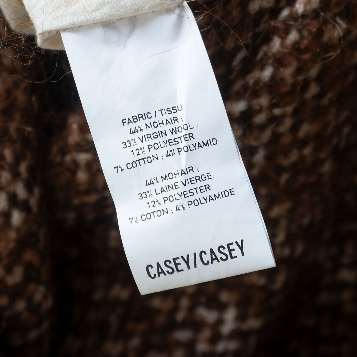 未使用/最高級】 CASEY CASEY 【BIG BLOBBY COAT TWEED/25HM237】S