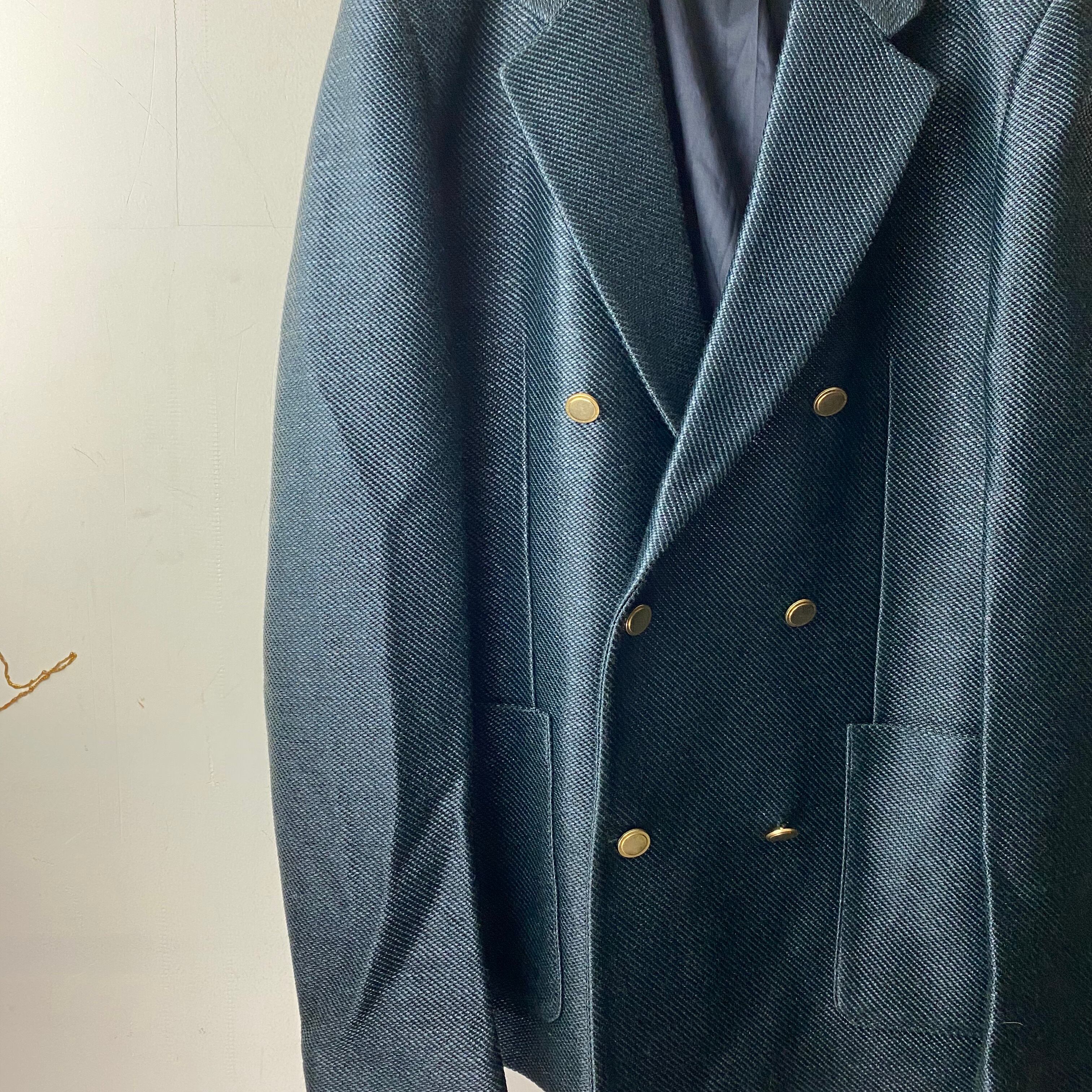 EMPORIO ARMANI shinny fabric tailored jacket “robert line” | NOIR 