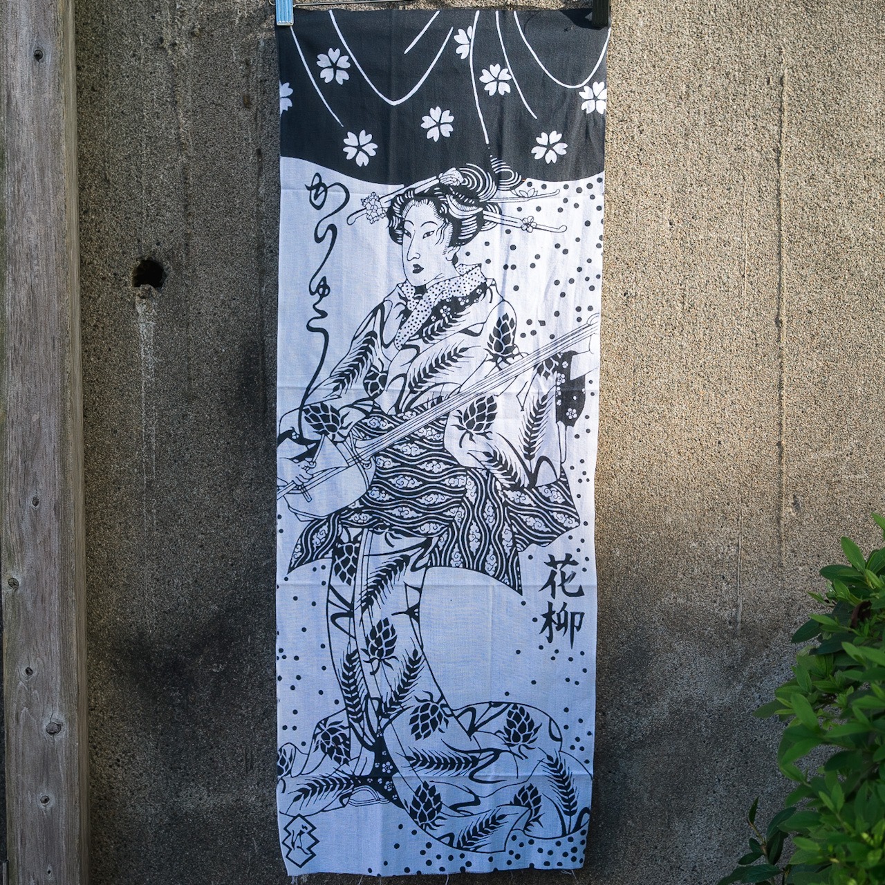 花柳 - KARYU - × VERSION COLLABORATION TENUGUI BLACK