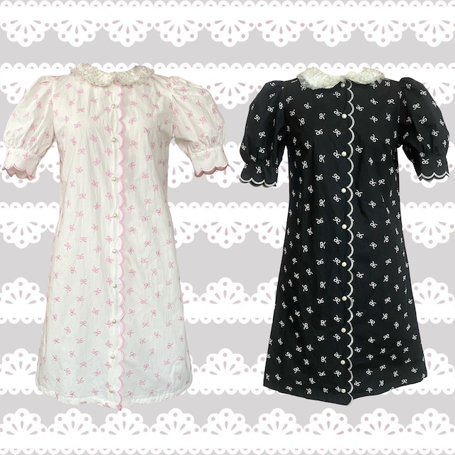 Small bows A-line dress スモール ボウ Aラインワンピース