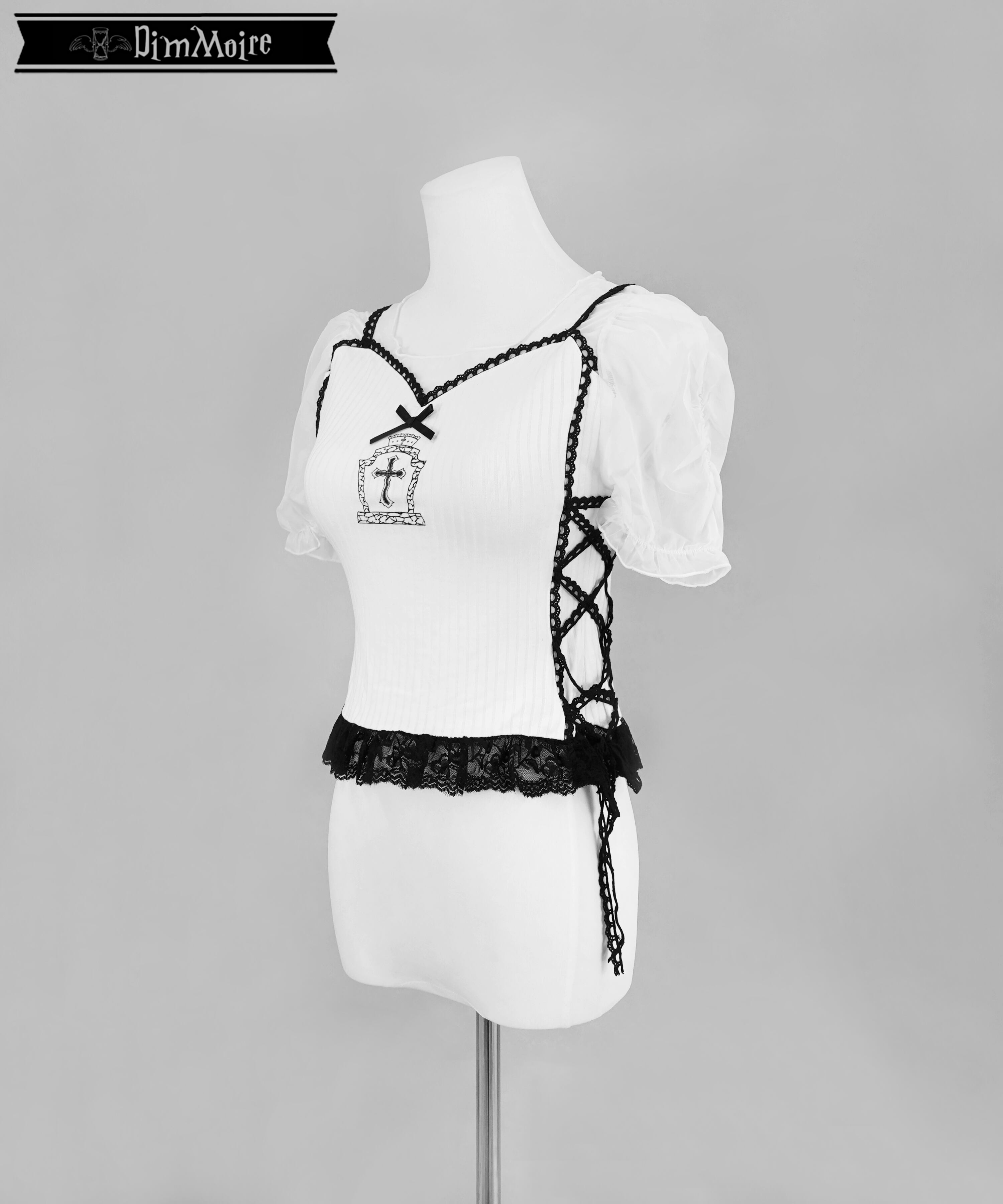 Gothicチュールトップス【Black&White】 | DimMoire