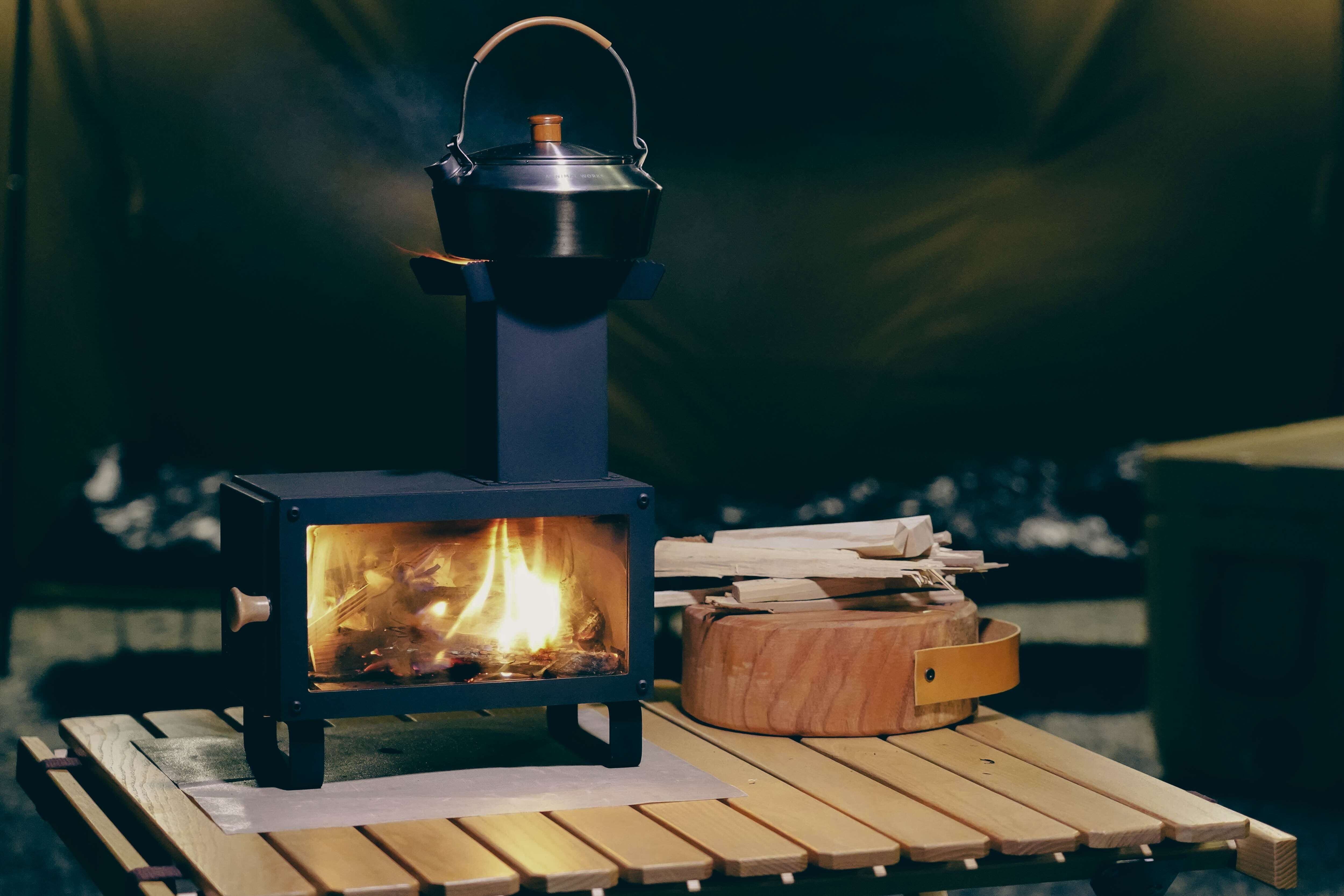 【未使用】　NCAMP ミニ薪ストーブ テーブルエース Nキャンプ＊ミニ薪ストーブ＊テーブルエース 豪華特典付 NCAMP ミニ薪