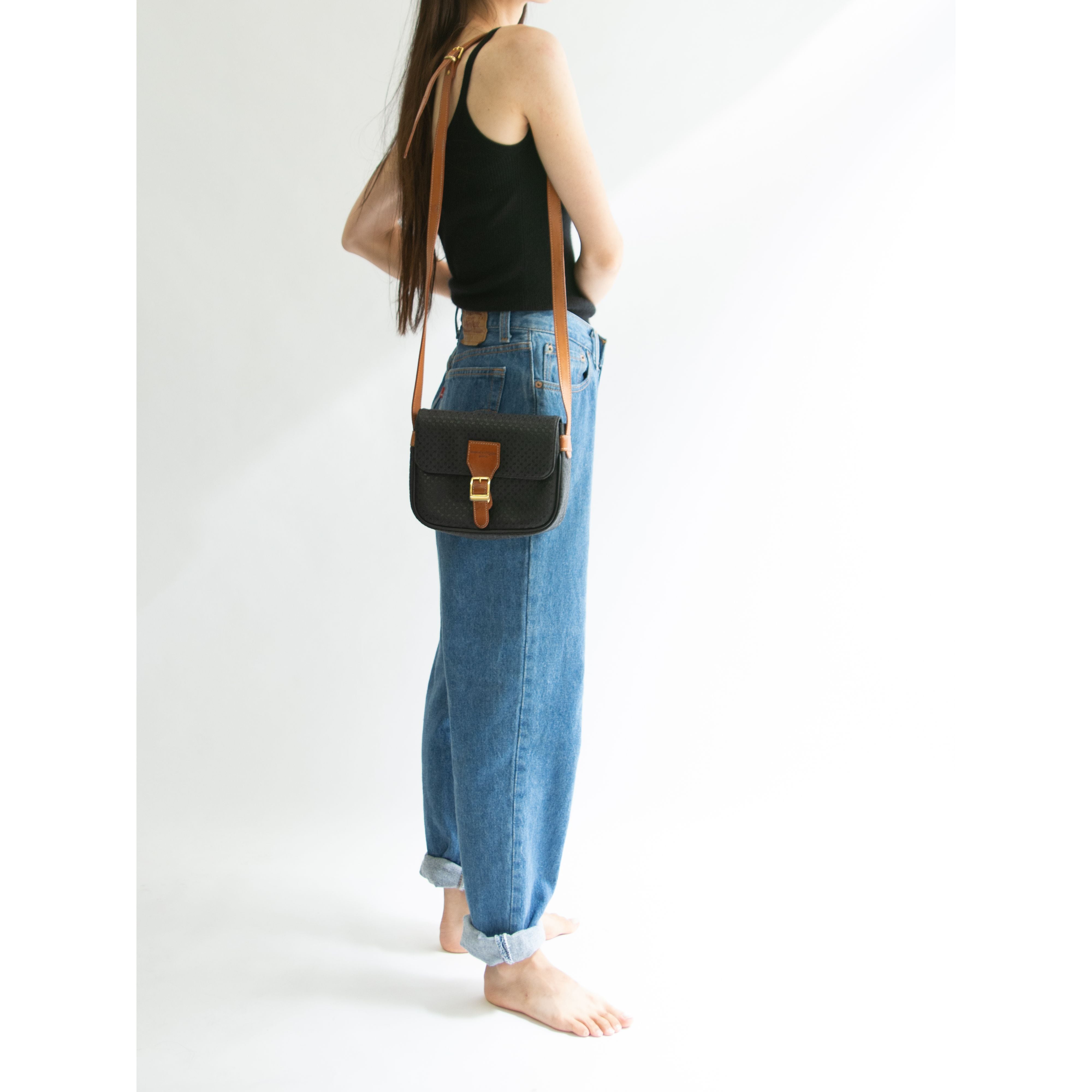 【courreges paris】Made in France PVC×Leather Crossbody Bag(クレージュ フランス製 PVC×レザークロスボディバッグ ショルダー)