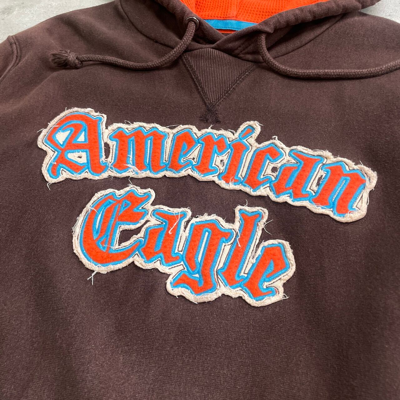 00年代American Eagle アメリカンイーグル スウェットパーカー ロゴ