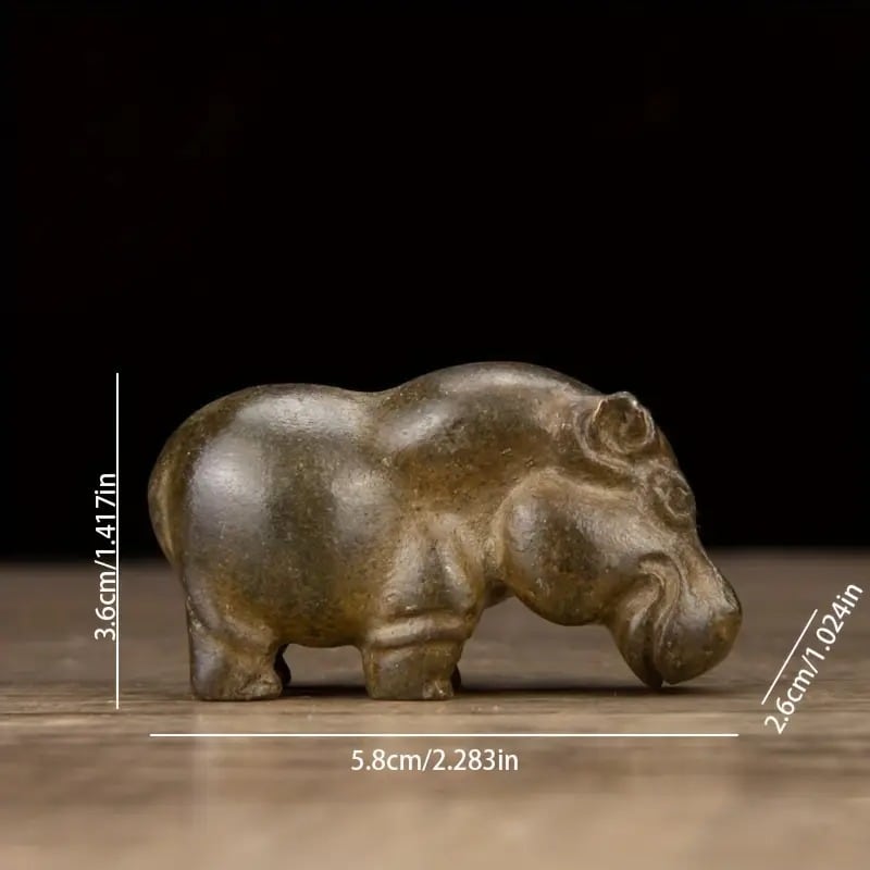 置物 オブジェ カバ 銅製 幸運 長寿 縁起物 魔除け 厄除 開運 幸運