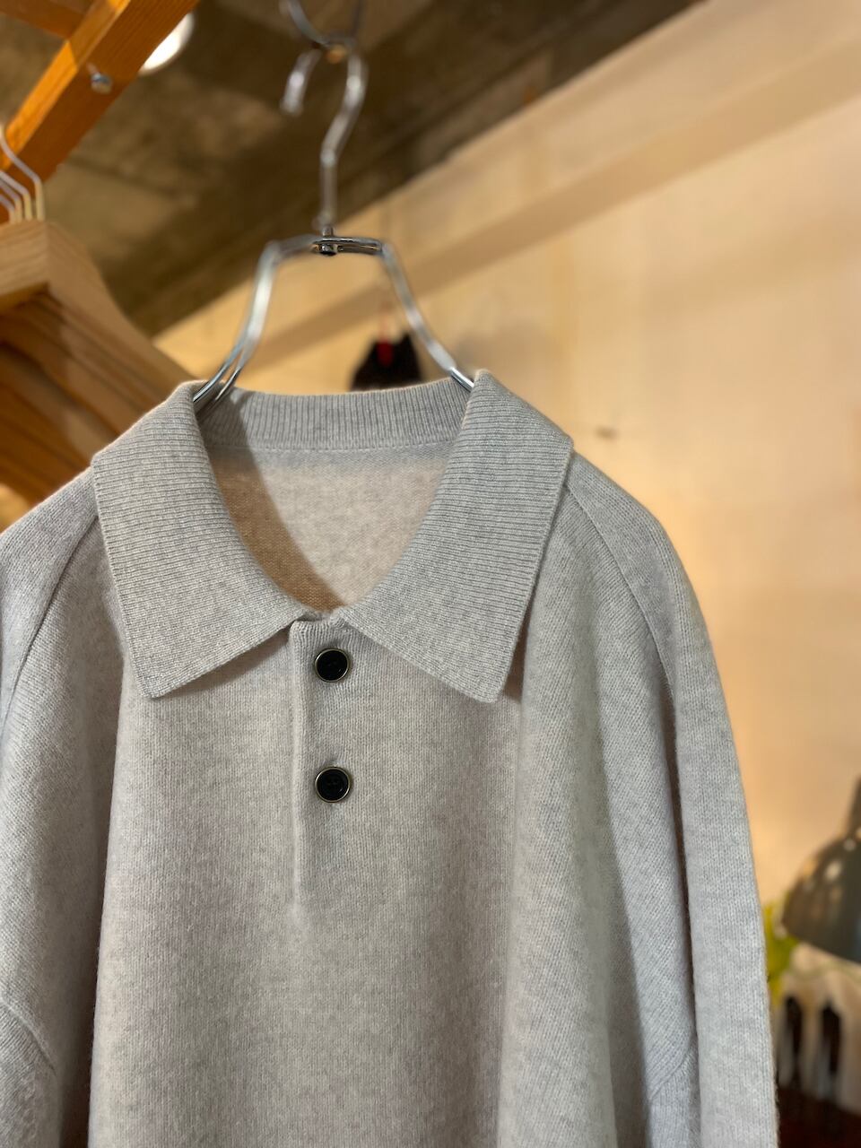 crepscule ニットポロ　M-G Knit Polo C.Gray crepuscule (クレプスキュール) M-G Knit Polo / M-G ニットポロ