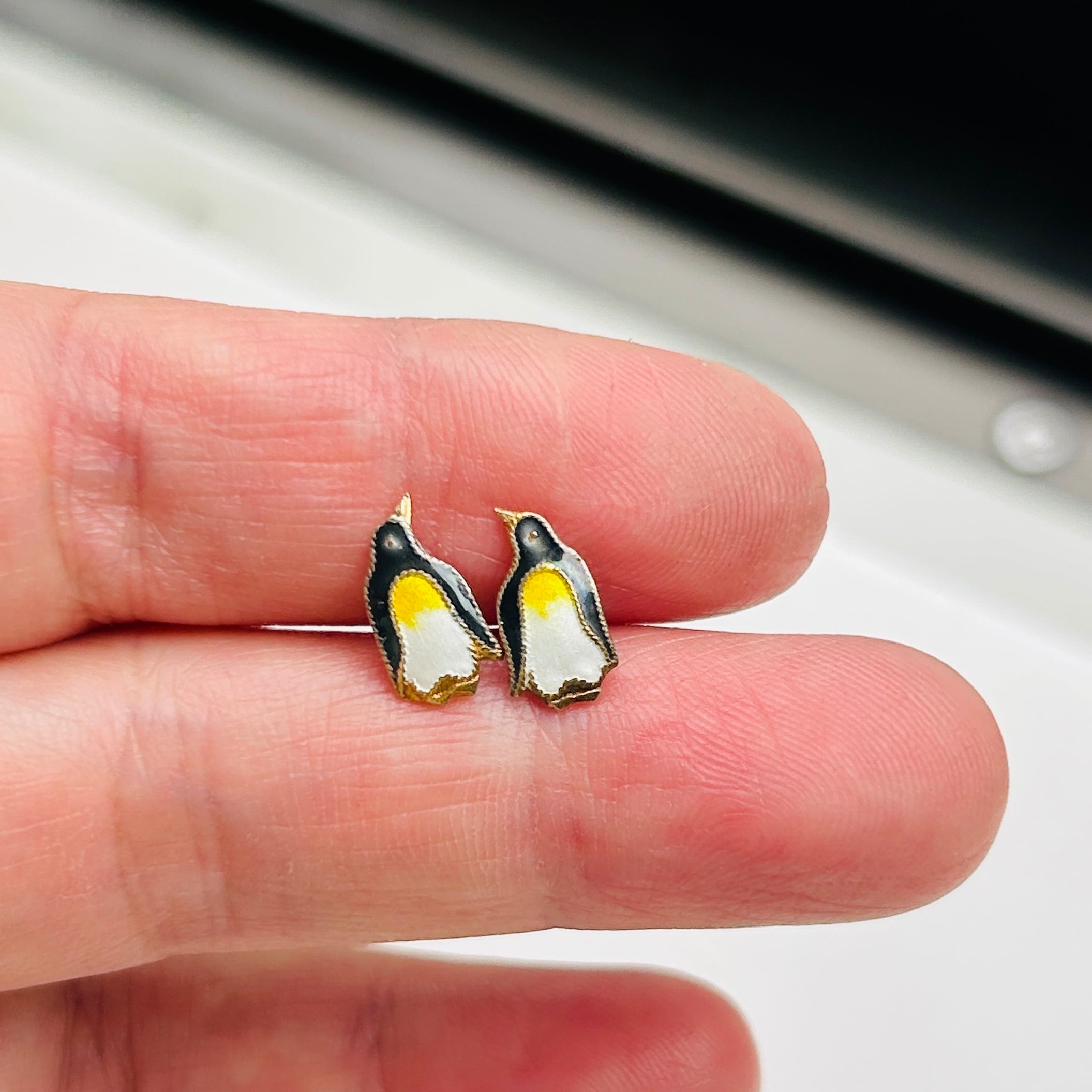 GPシルバー925 エナメルペンギンピアス | Milo Antiques & Vintage