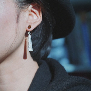 Tiger eye drop earrings in 2 colors S842