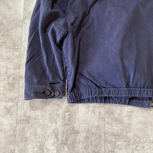 90-00s Polo by Ralph Lauren ネイビー コットンツイル スイングトップ 無地 タイ製 XL jacket 詳細写真14