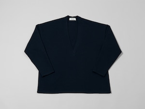 Deep V Neck Pullover / Navy