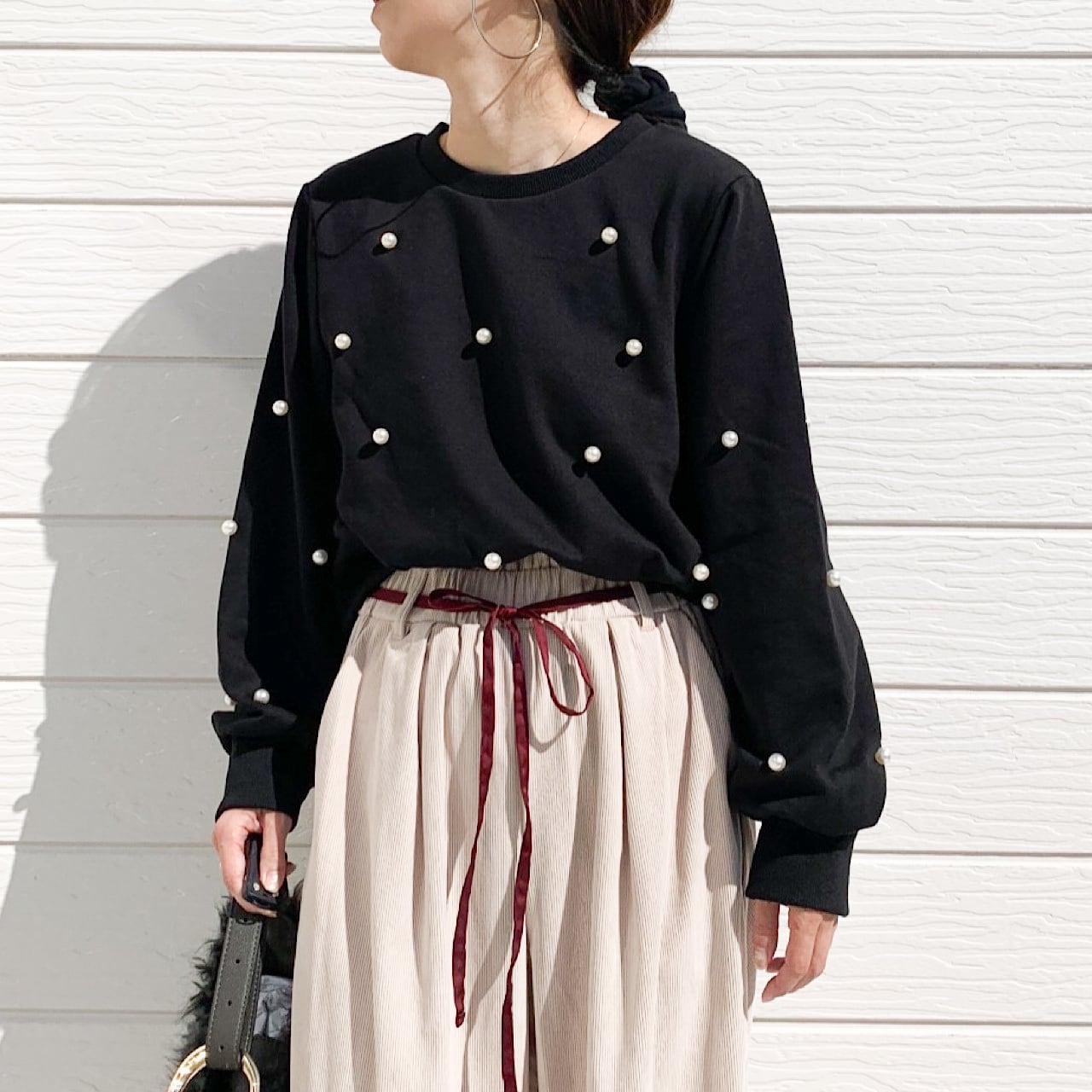 パールデザインスウェット