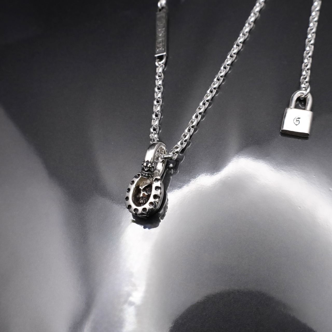 HORSESHOE : C #1 NECKLACE with GODSIZE® I.D. TAG / ホースシュー : C #1 ネックレス ゴッドサイズ® I.D.タグ