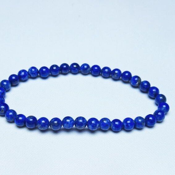 ラピスラズリ ブレスレット 5mm 一点物 メール便可 [M便 1/10] 111-48346