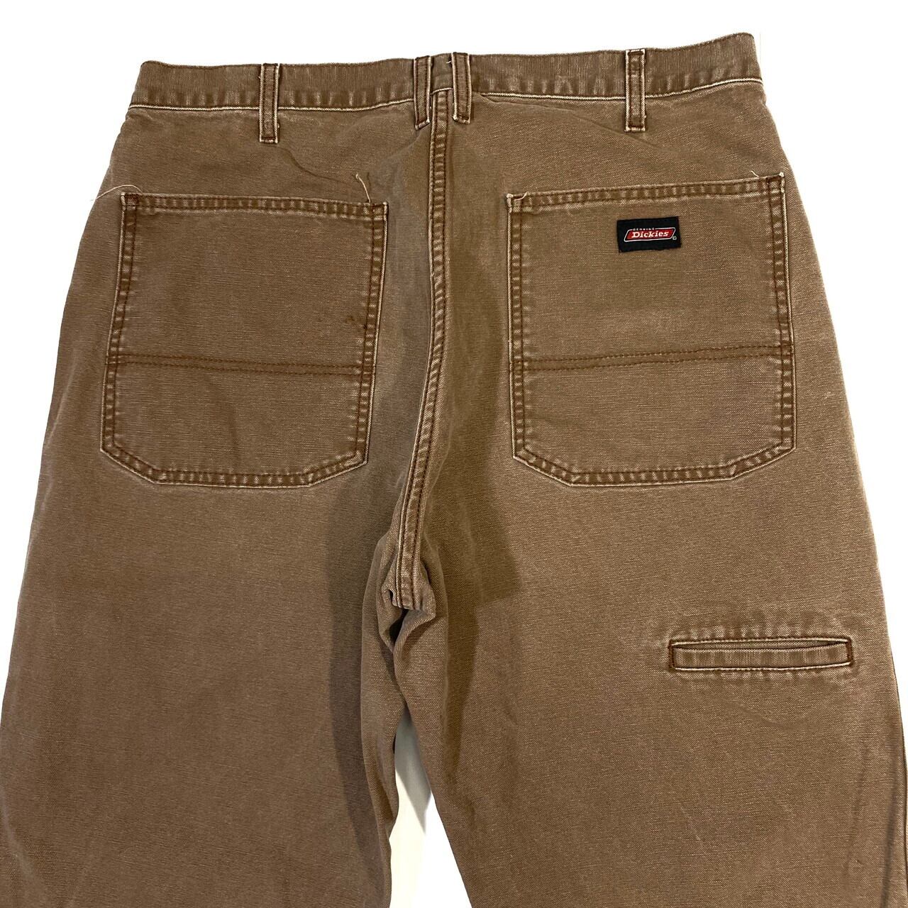 Dickies ディッキーズ ダック地 ワークパンツ ブラウン 茶色 メンズW34