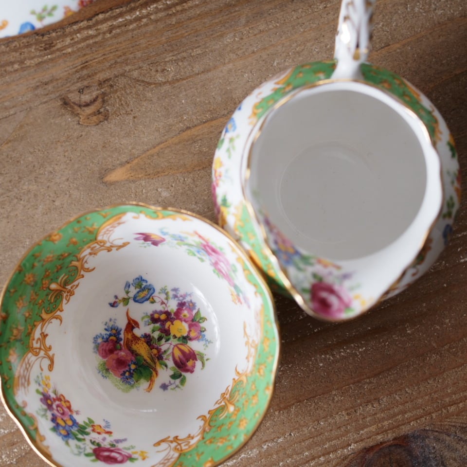 英国パラゴン ロッキンガム グリーン 優雅なティーセット | Antique