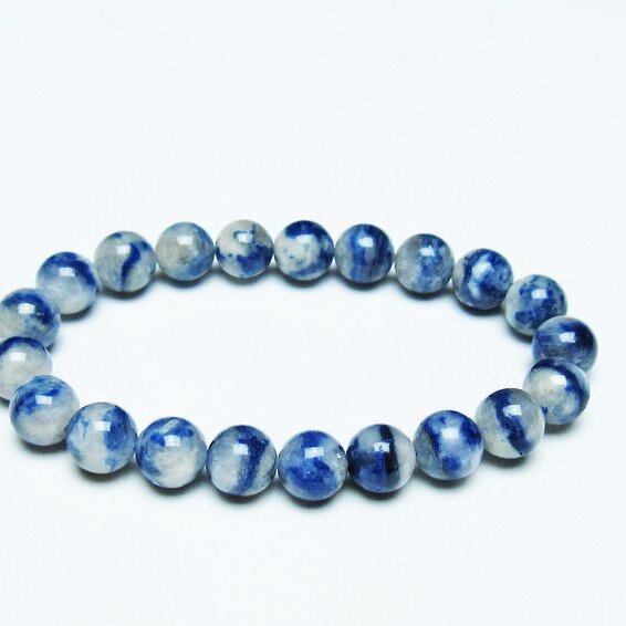 デュモルチェライトインクォーツ ブレスレット 9mm 一点物 メール便可 [M便 1/10] 111-41087