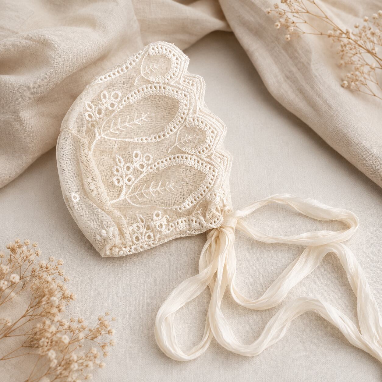 9.Luna Lace Bonnet|アンティークレース ボンネット