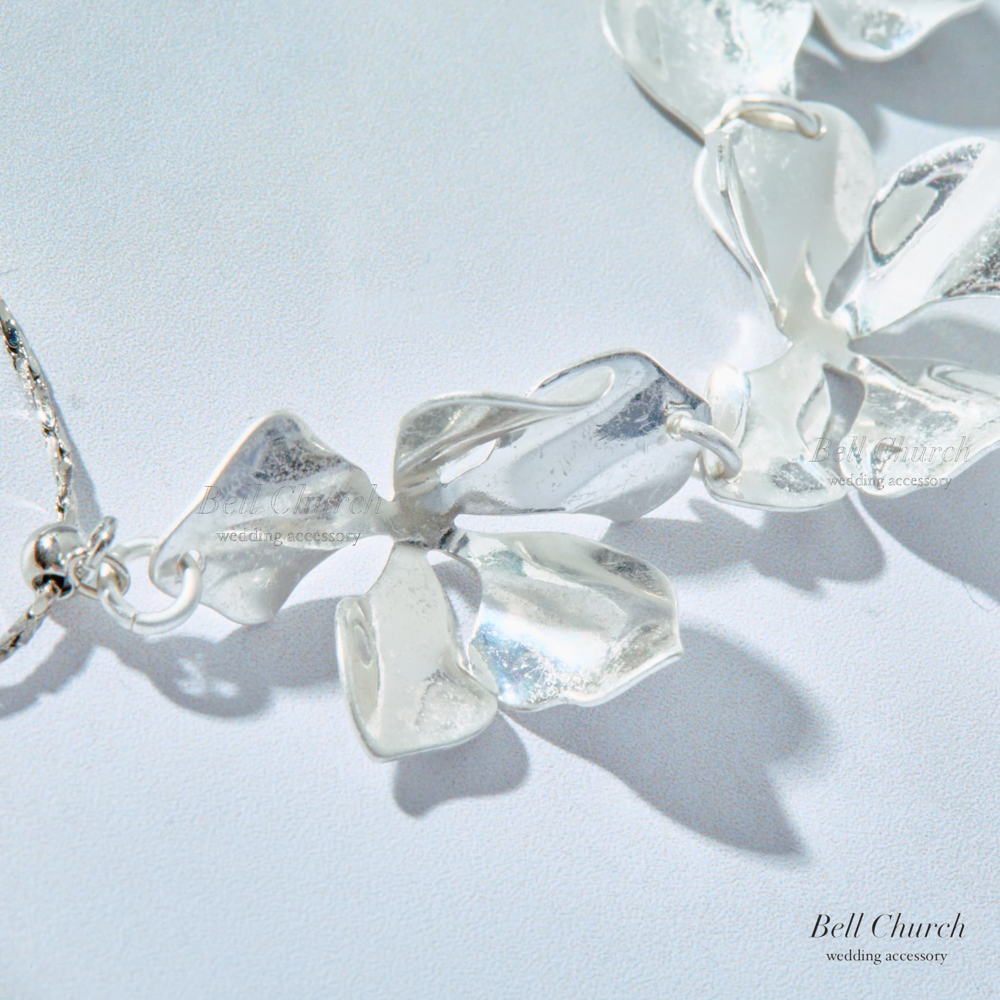 ウェディング ブレスレット｜ニッケルフリー フラワー リーフ メタル