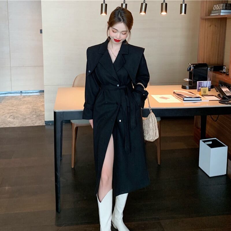 ジャケット オータムウィンタースタイルダブルブレストコート 秋物 冬物 1号婦人5713509288