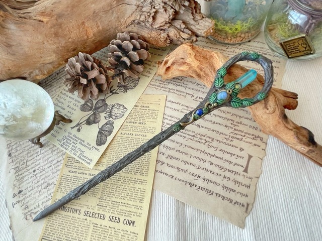 【アクアオーラxムーンストーン】森の大賢者の杖