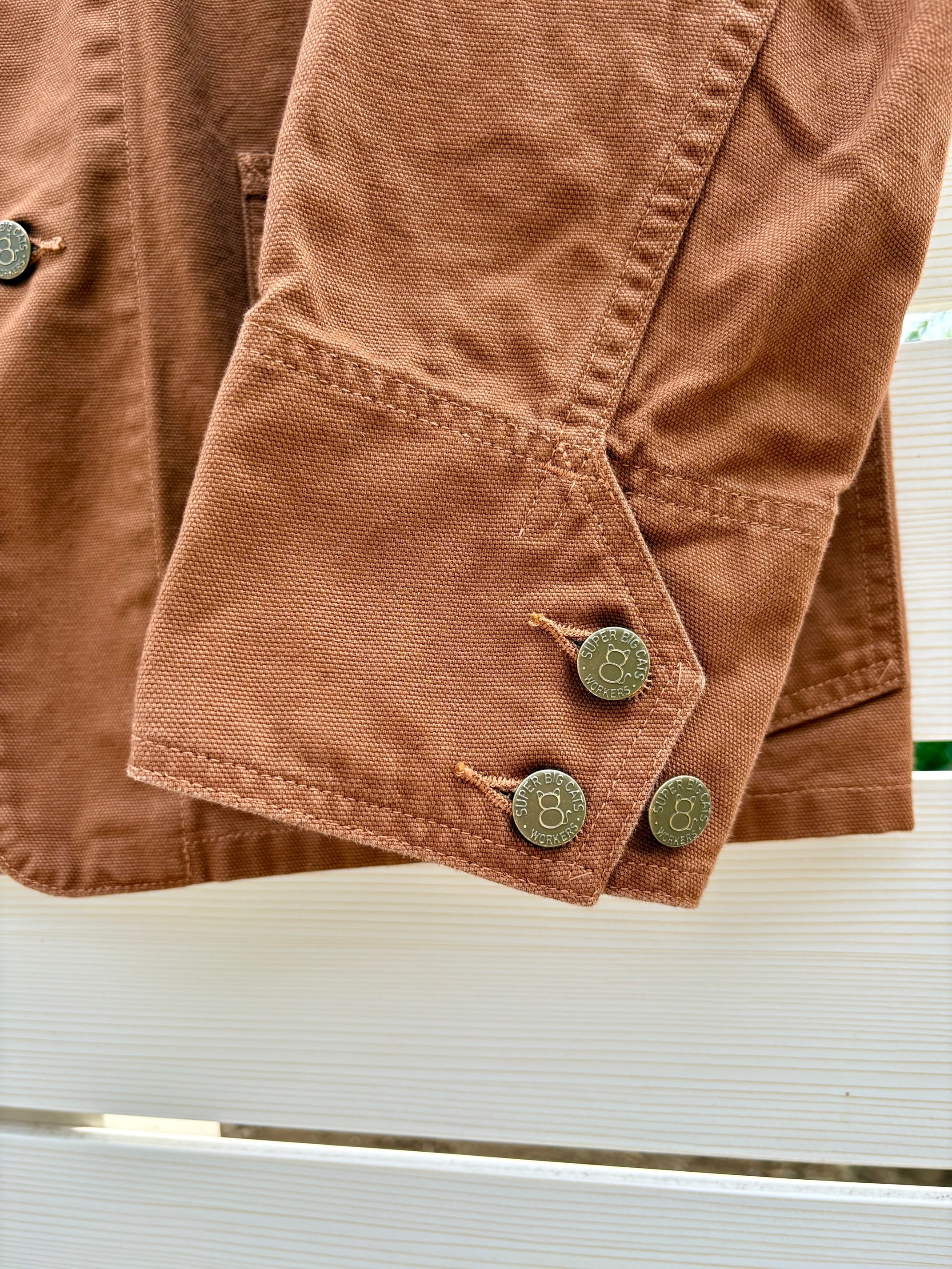 WORKERS SUPER BIG CAT Railroad Jacket Brown Duck | jeanskokubo