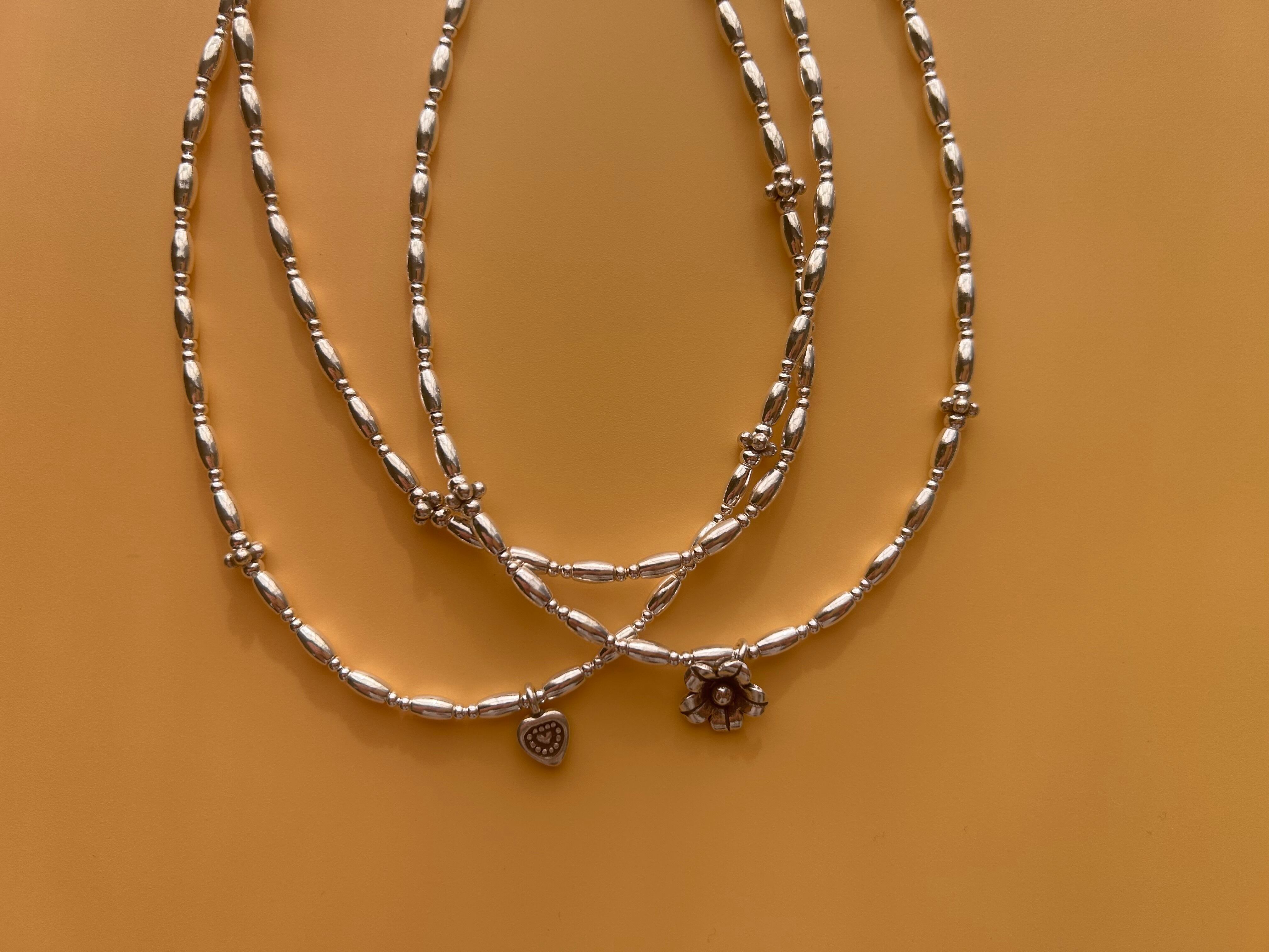 9/25(金) 22:00〜再販】#64 handmade beads necklace silver925