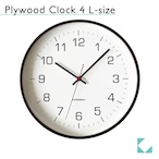 KATOMOKU plywood clock 4 km-61B ブラウン 掛け時計