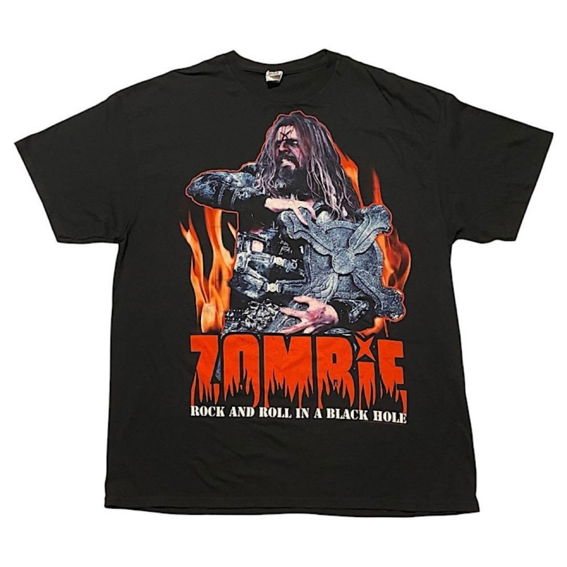 ROB ZOMBiE ROCK AND ROLL バンドTシャツ　ロブゾンビ　黒 10s デッドストック DELTA PRO WEIGHT ビンテージ ロブゾンビ ROB