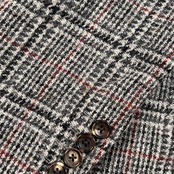Papas+ パパス × Harris Tweed ハリスツイード チェック 段返3B ウール テーラードジャケット L/メンズ 日本製