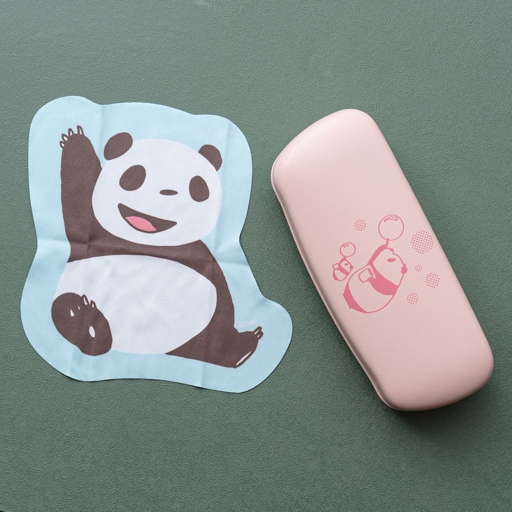 パンダコパンダ メガネケース&クロスセット ピンク(8676)