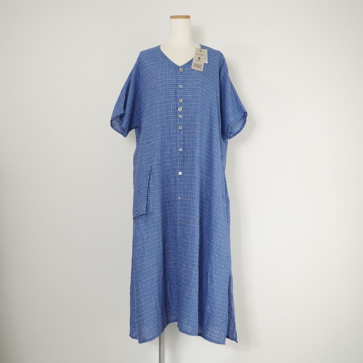 21SS 未使用 定価4.8万 Vlas Blomme ヴラスブラム scenery linen check 