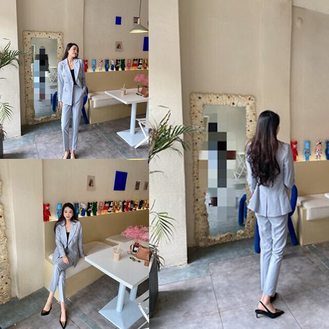 セットアップ スーツ 2点セット ジャケット パンツ レディース スリム